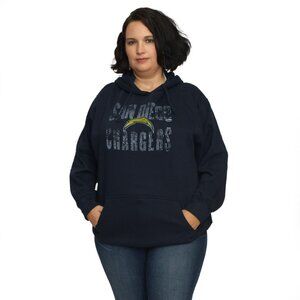 San Diego Chargers NFL Women's Plus Size Screen Print Hoodie 1X